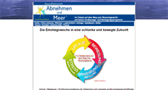 Desktop Screenshot of abnehmenundmeer.de